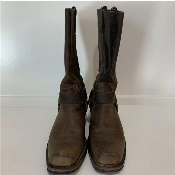 Frye Harness 12R Oiled Leather Boots - Picture 3 of 12